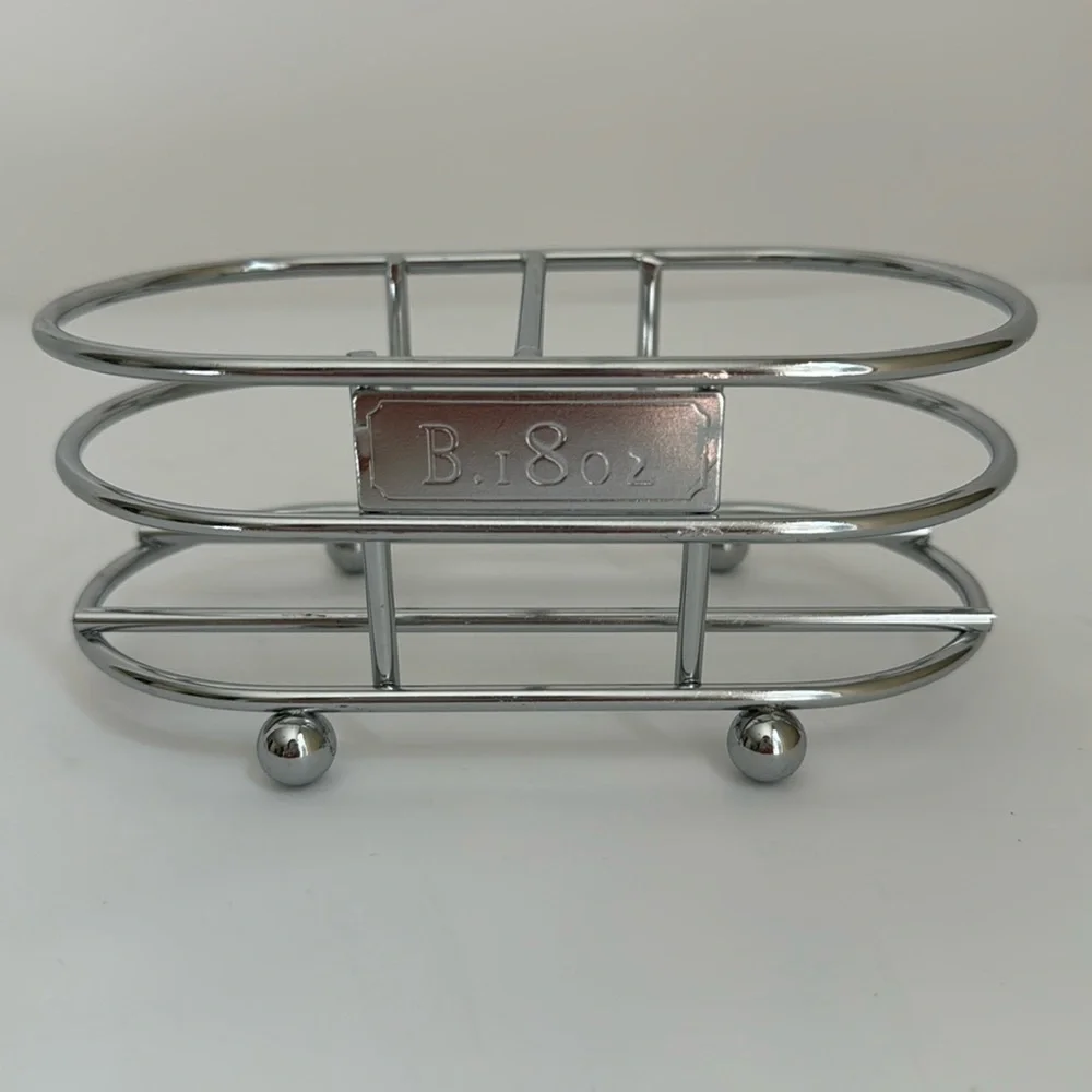 Beekman 1802 Silver Metal Soap Lotion Caddy Bath Kitchen Holder